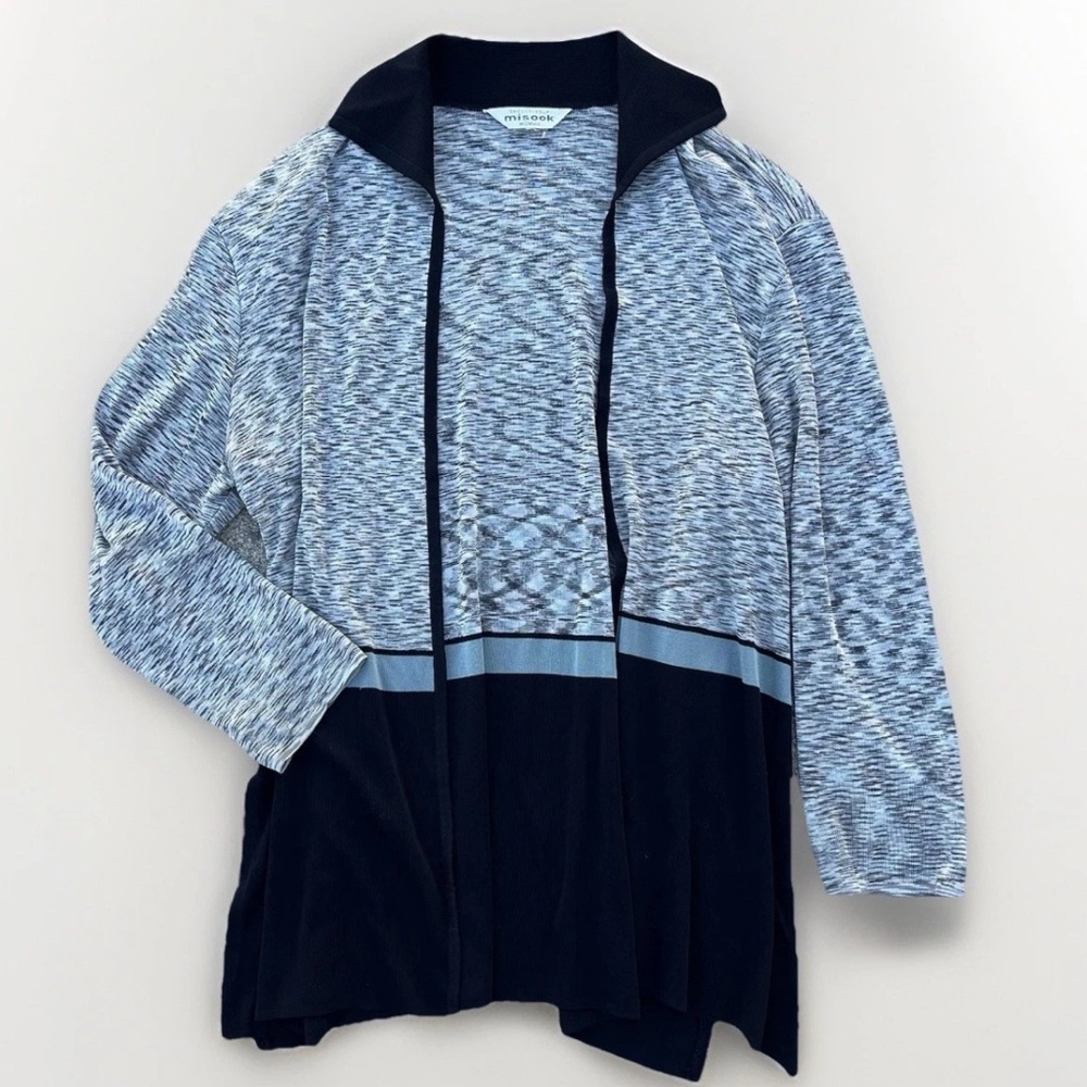 Exclusively MISOOK Woman Open Front Collared Cardigan